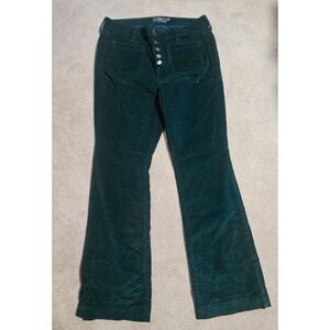 Torrid Pants Women's High Rise Slim Boot Green Corduroy Button Fly Size 12R